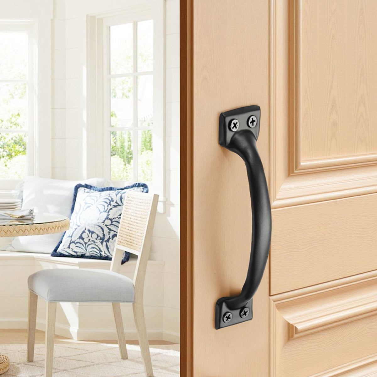 VEVOR Barn Door Handle, 4Pcs 6.5 in Rustic Fence Gate Handle, Rust-Resistant Coating, Heavy Duty Carbon Steel Outdoor Gate Handles, Easy to Install, Metal Sliding Door Pulls for Garage Shed Pantry - DKXZLMBS65INGIQ1H001V0 - view 9