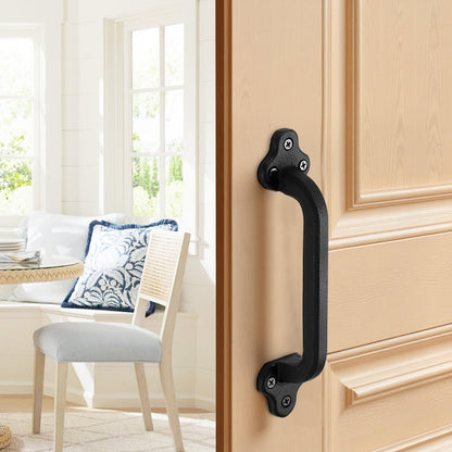 VEVOR Barn Door Handle, 9 in Rustic Fence Gate Handle, Rust-Resistant Coating, Heavy Duty Carbon Steel Outdoor Gate Handles, Easy to Install, Metal Sliding Door Pulls for Garage Shed Closet Pantry - DKXZLMBS9INCU5LTZ001V0 - view 9
