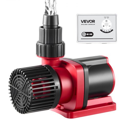 VEVOR Aquarium 24V DC Water Pump, 100W, 2642 GPH Marine Wavemaker Return Pump with Controller, Adjustable Flow, Feed Mode, 19.7 ft Max Lift, for Saltwater Freshwater Fish Tank Sump Pond Circulation - DKZQDSZZLJHL6HM97001V1 - view 2