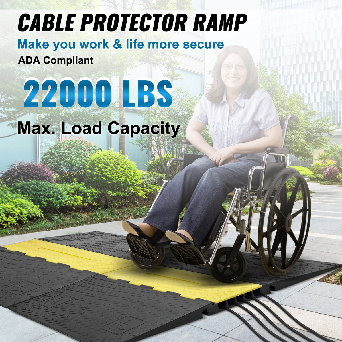 VEVOR Cable Protectors & Ramps - Select Your Configuration - DLADA15WH1212LBRZV0 - view 2