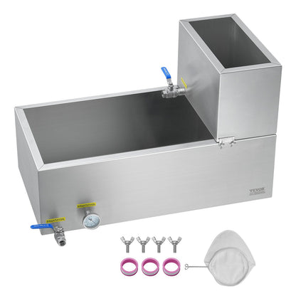 VEVOR Maple Syrup Evaporator Pan, 19.6 Gallon, 285 Cups of 8.8oz Maple Syrup, Flat Evaporator Pan with Thermometer, 2 Valves and 3 Heating Methods, 304 Stainless Steel Maple Syrup Pan for Home, Outdoor - DLCZFQ196JL0JM3FQV0 - view 10