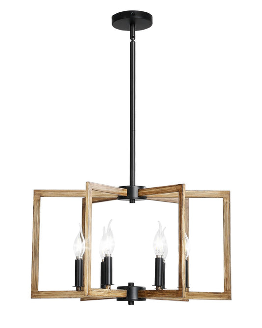 VEVOR 6-Light Chandelier, Metal Farmhouse Chandelier, Adjustable Height, Dining Room Hanging Light Fixture for Ceilings, Modern Chandelier for Bedroom, Foyer, Hall, Kitchen, Living Room and Entryway - DLDD4070CM0072L9YV7 - view 1