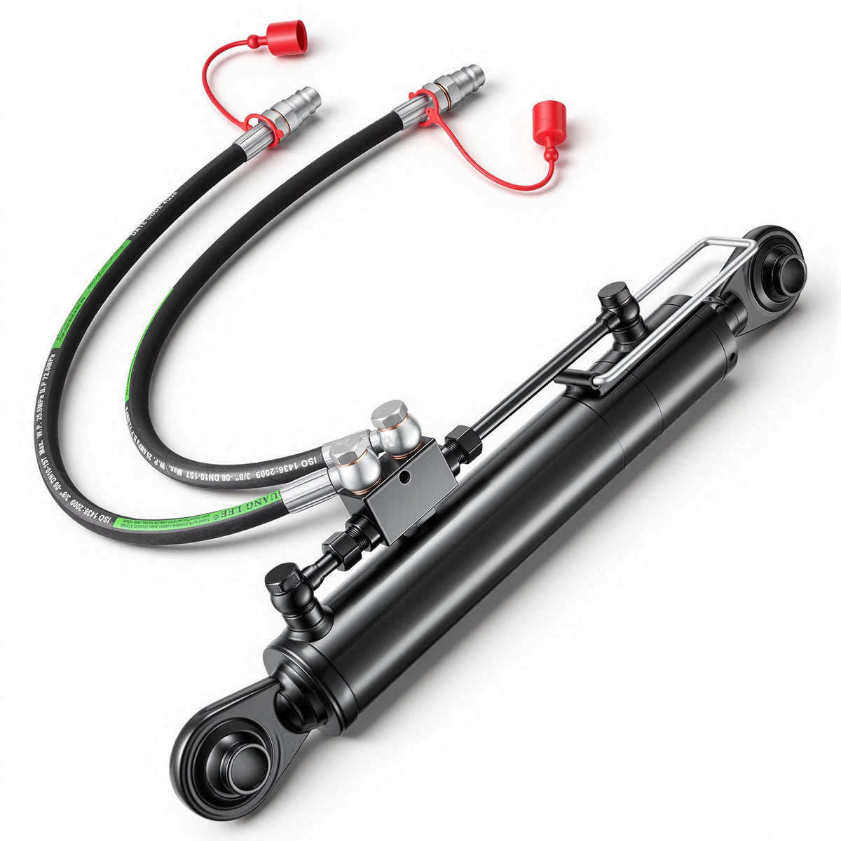 VEVOR Hydraulic Top Link Cat. 2-2 (11 in Stroke, 22-7/16 in to 33-7/16 in), Max 2900PSI Hydraulic Cylinder with 2 Hoses & G3/8" Check Valves for Tractors - DLGYYGL22383BCMN6001V0 - view 1
