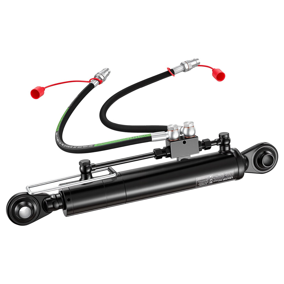VEVOR Hydraulic Top Link Cat. 2-2 (11 in Stroke, 22-7/16 in to 33-7/16 in), Max 2900PSI Hydraulic Cylinder with 2 Hoses & G3/8" Check Valves for Tractors - DLGYYGL22383BCMN6001V0 - view 10
