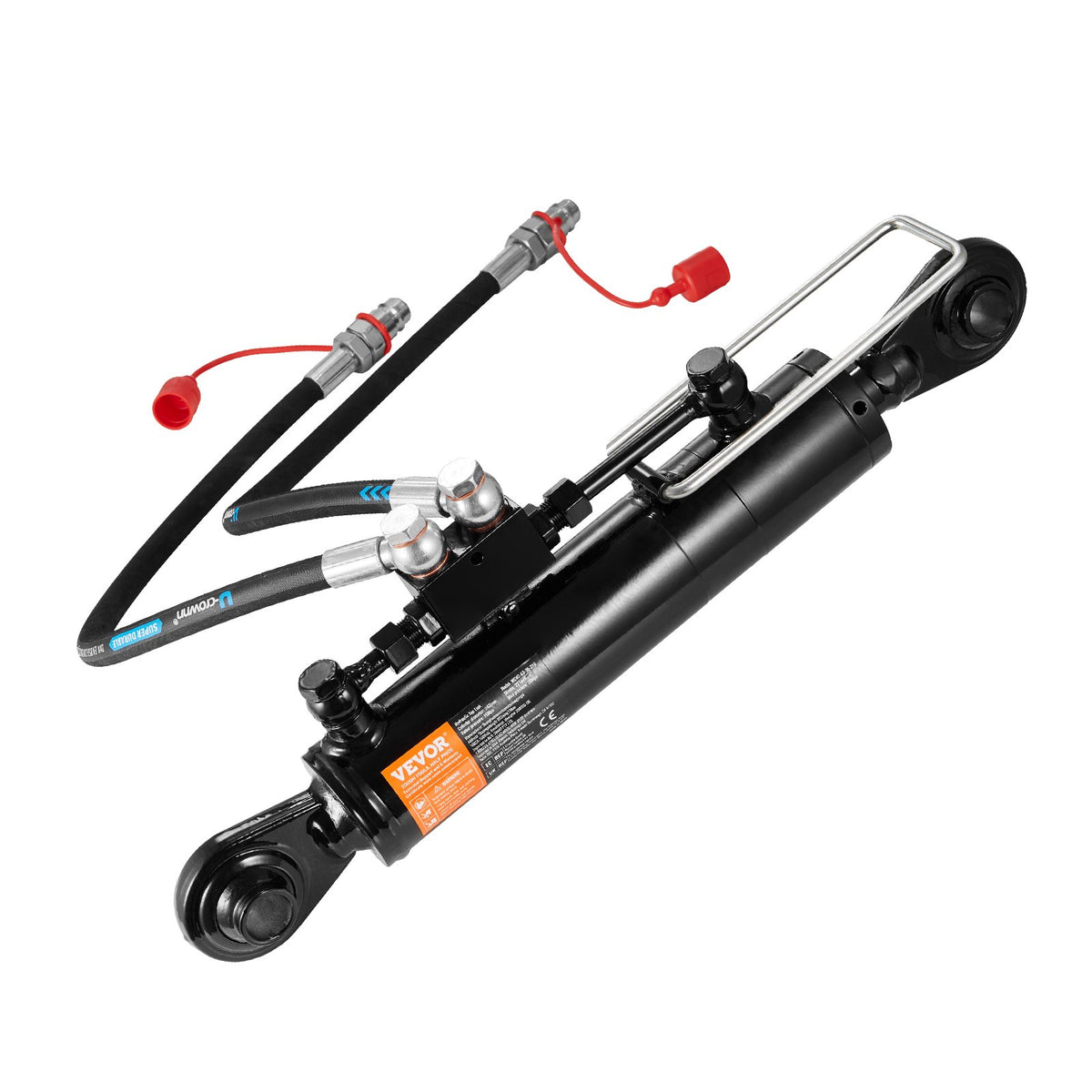 VEVOR Hydraulic Top Link Cat. 2-2（8-5/16 in, 19-11/16~28 in), Hydraulic Cylinder with 2 Hoses & G3/8" Check Valve - DLGYYGL8516I13QS9V0 - view 1