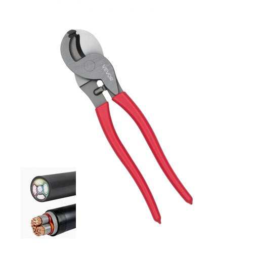 VEVOR High Leverage Cable Cutter, 9-1/4 in Compact, Forged Blades and PVC-Coated Handles, Heavy Duty Cable Cutting Pliers Tool for 4/0 AWG Aluminum, 2/0 AWG Soft Copper and 100-Pair 24AWG Comm Cables - DLJD10INCHGGFDA2D001V0 - view 2