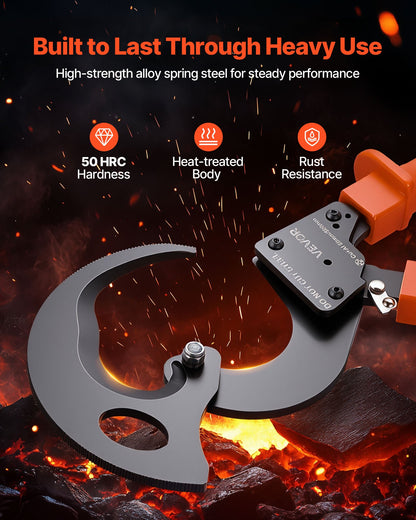 VEVOR Ratcheting Cable Cutter, Spring Steel Blades with PVC-Coated Handles, Quick-Release Button, Heavy Duty Ratchet Cable Wire Cutter for Cutting Copper & Aluminum Cables Up to 1000 MCM / 500 mm² - DLJD10INCHJLD1W12001V0 - view 4