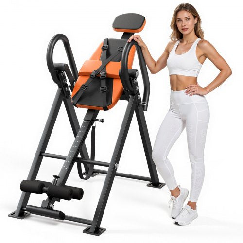 VEVOR Inversion Table, 300 lbs Capacity Heavy Duty Back Inverter Stretcher, Inverted Table with Dual-Roller Locking, Decompression Tables for Shoulders, Neck, Back, Multi-Angle Adjustable Tether Strap - DLJTSDPTKBPTPJ3LJ001V0 - view 2