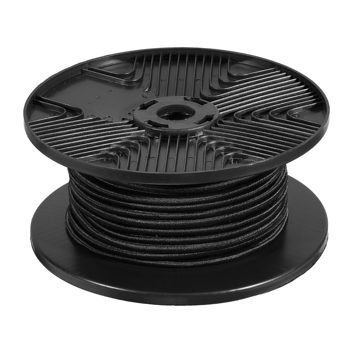 VEVOR 3/8 inch Bungee Cord, 120 ft/36 m Spool Heavy Duty Bungee Straps, 100% Stretch Elastic Bungee Rope for Cargo, Tarps, Camping, Kayak Deck and Crafting, Black - DLKZD100INCHHNPJAV0 - view 1