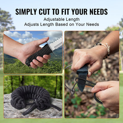 VEVOR 3/8 inch Bungee Cord, 120 ft/36 m Spool Heavy Duty Bungee Straps, 100% Stretch Elastic Bungee Rope for Cargo, Tarps, Camping, Kayak Deck and Crafting, Black - DLKZD100INCHHNPJAV0 - view 7