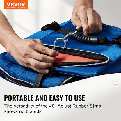 VEVOR 4 Piece Flat Bungee Cord, 20 mm Heavy Duty Bungee Straps with Steel S-Hooks, 40" Elastic Bungee Rope for Cargo, Tarps, Trucks and Tent, Black - DLKZD40INCH4TR3FJV0 - view 8