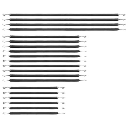 VEVOR 20 Piece Flat Bungee Cord, 20 mm Heavy Duty Bungee Straps with Steel S-Hooks, Includes 15", 21", 36", Elastic Bungee Rope for Cargo, Tarps, Trucks and Tent, Black - DLKZDW20PCSBT2DWNV0 - view 1
