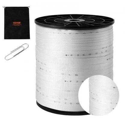 VEVOR Polyester Pull Tape, 3/4" x 1053' Mule Tape Flat Rope, 2500 lbf Tensile Capacity, Printed Webbing Cable Pulling Tape for Packaging, Gardening, Commercial Electrical, Conduit Work, White - DLLDB321M19MUS4A4V0 - view 2