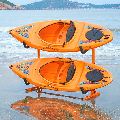 VEVOR Freestanding Kayak Storage Rack, Kayak Stand for 4 Kayak Canoe Paddleboard, Heavy-duty Steel Kayak Hanger Holder with Padded Arms and Adjustable Width, 220LBS Max Load, for Indoor Outdoor Garage - DLS4G0000000D8BUTV0 - view 9