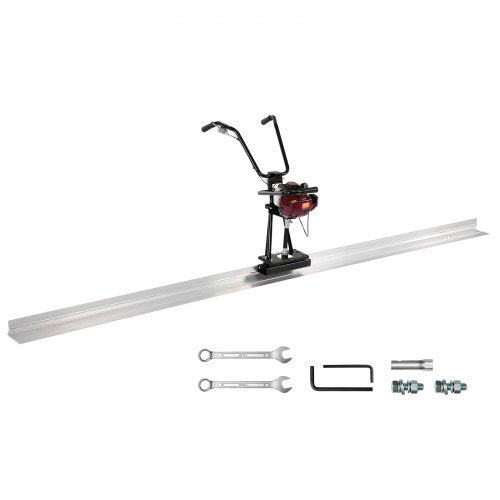 VEVOR Concrete Power Screed, 4 ft Aluminum Board Straight Edge Bar Set, 4 Stroke Cement Finishing Vibrating Motor with Height Adjustable Handles, High Efficient Concrete Tool 6500RPM - DLSHNTFZ4FTS3366S001V0 - view 2