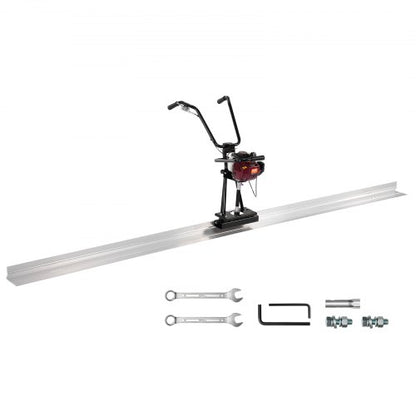 VEVOR Concrete Power Screed, 4 ft Aluminum Board Straight Edge Bar Set, 4 Stroke Cement Finishing Vibrating Motor with Height Adjustable Handles, High Efficient Concrete Tool 6500RPM - DLSHNTFZ4FTS3366S001V0 - view 2