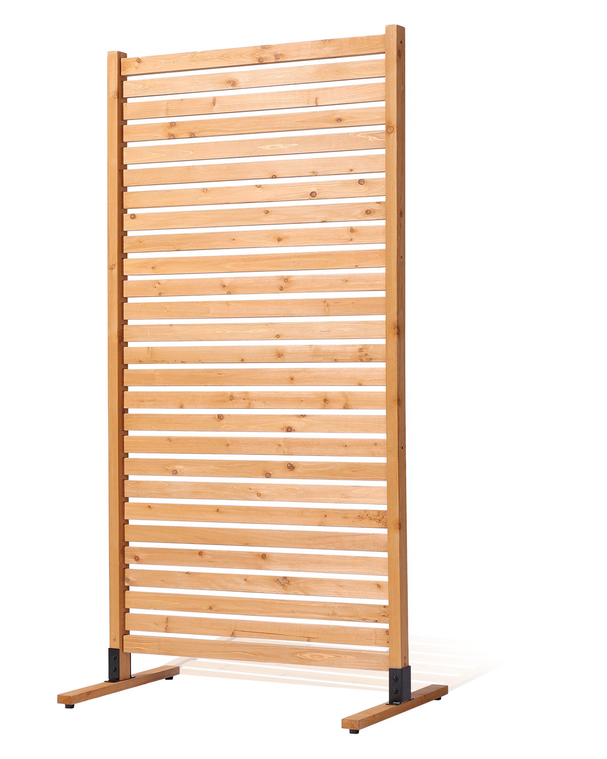 VEVOR Wooden Privacy Screen, 36" W x 76" H Outdoor Privacy Screen, Freestanding Wood Privacy Panel with Stand, Decorative Patio Privacy Screen, Outdoor Divider for Balcony Patio Lawn Garden - DLSHWYSPMMZ3N1PEVV0 - view 1