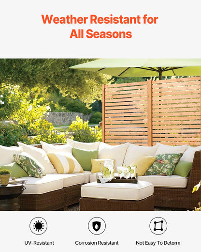 VEVOR Wooden Privacy Screen, 36" W x 76" H Outdoor Privacy Screen, Freestanding Wood Privacy Panel with Stand, Decorative Patio Privacy Screen, Outdoor Divider for Balcony Patio Lawn Garden - DLSHWYSPMMZ3N1PEVV0 - view 5