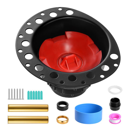 VEVOR ABS Freestanding Tub Drain Kit, 2 Brass Tail Pipes, Bathtub Drain Rough-in Kit, with ABS Adapter of Tailpiece, Compatible with Freestanding Bathtubs, Floor Mounted Bathtubs and Island Bathtubs - DLSYGPSGABSTACIYLV0 - view 1