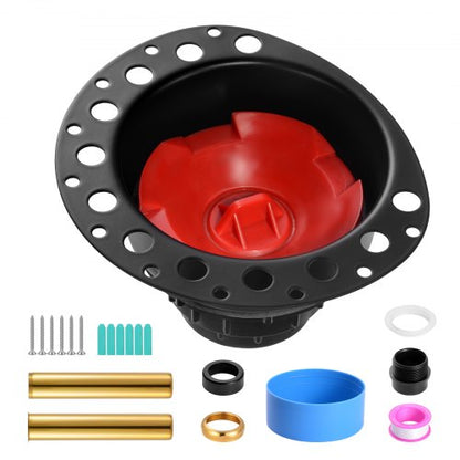 VEVOR ABS Freestanding Tub Drain Kit, 2 Brass Tail Pipes, Bathtub Drain Rough-in Kit, with ABS Adapter of Tailpiece, Compatible with Freestanding Bathtubs, Floor Mounted Bathtubs and Island Bathtubs - DLSYGPSGABSTACIYLV0 - view 2