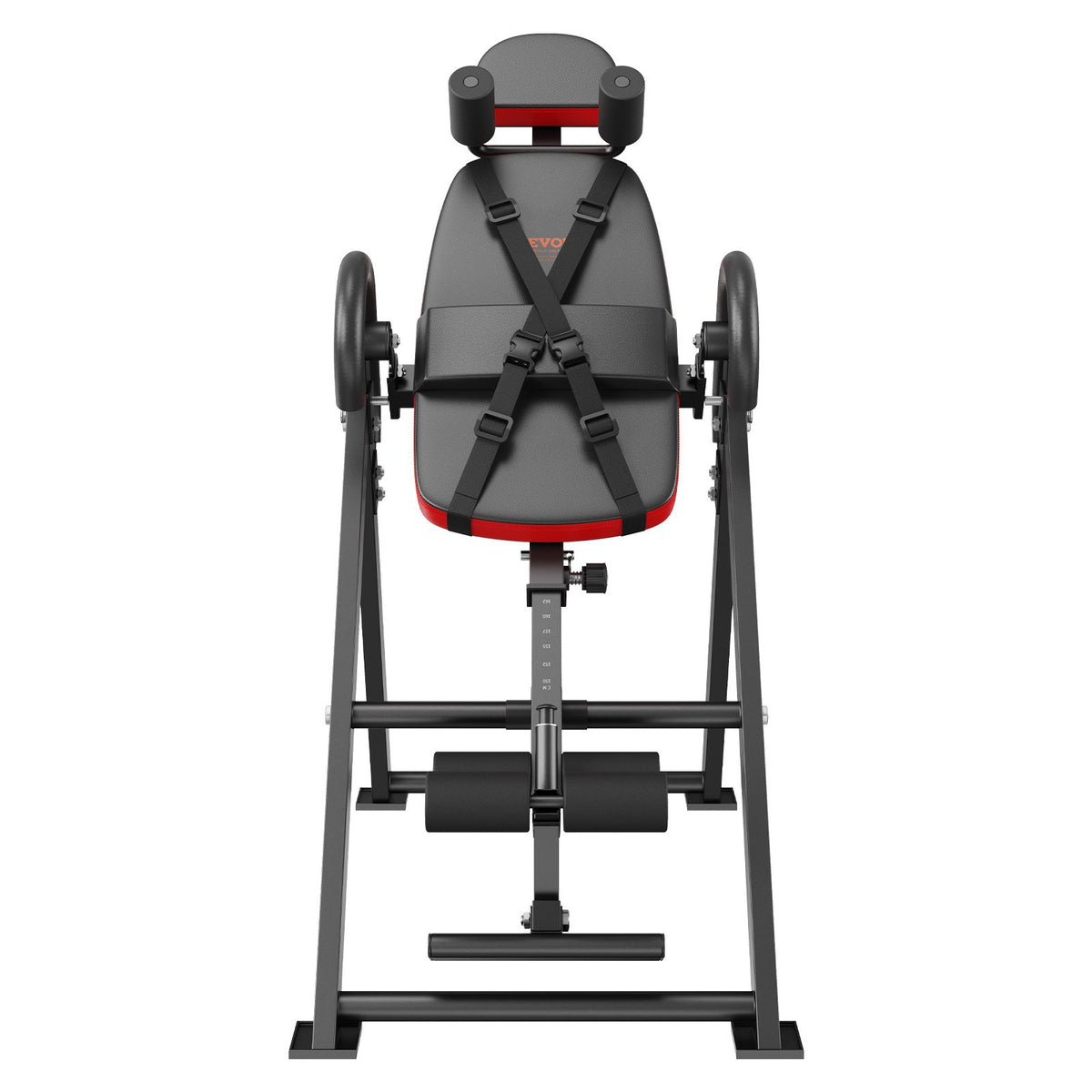 VEVOR Inversion Table, 300 lbs Capacity Heavy Duty Inversion Table, Decompression Back Stretcher Machine, Strength Training Equipment with Headrest, Ankle Lock, Adjustable Protective Belt, Red/Black - DLTHBSPPTKBPIRM1VV0 - view 10