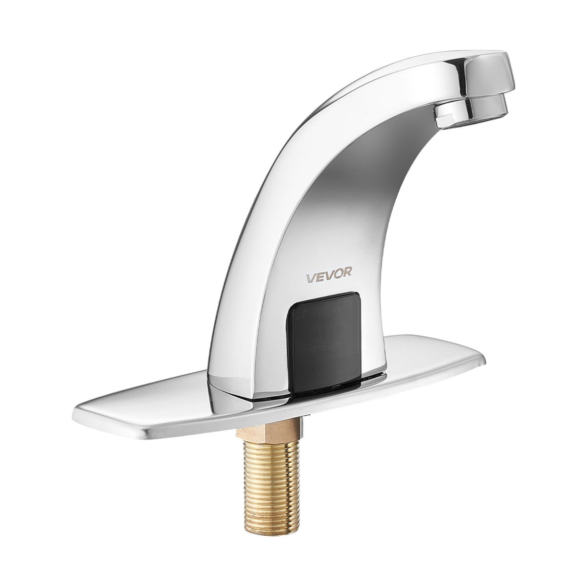 VEVOR Touchless Bathroom Sink Faucet, Automatic Motion Sensor Restroom Toilet Faucet with Hole Cover Plate, Battery Operated,Hot/Cold Water for 9/16 in Pipe Commercial Lavatory,Chrome Plated Silver - DLTLRWSBZDHTH061C001V9 - view 10