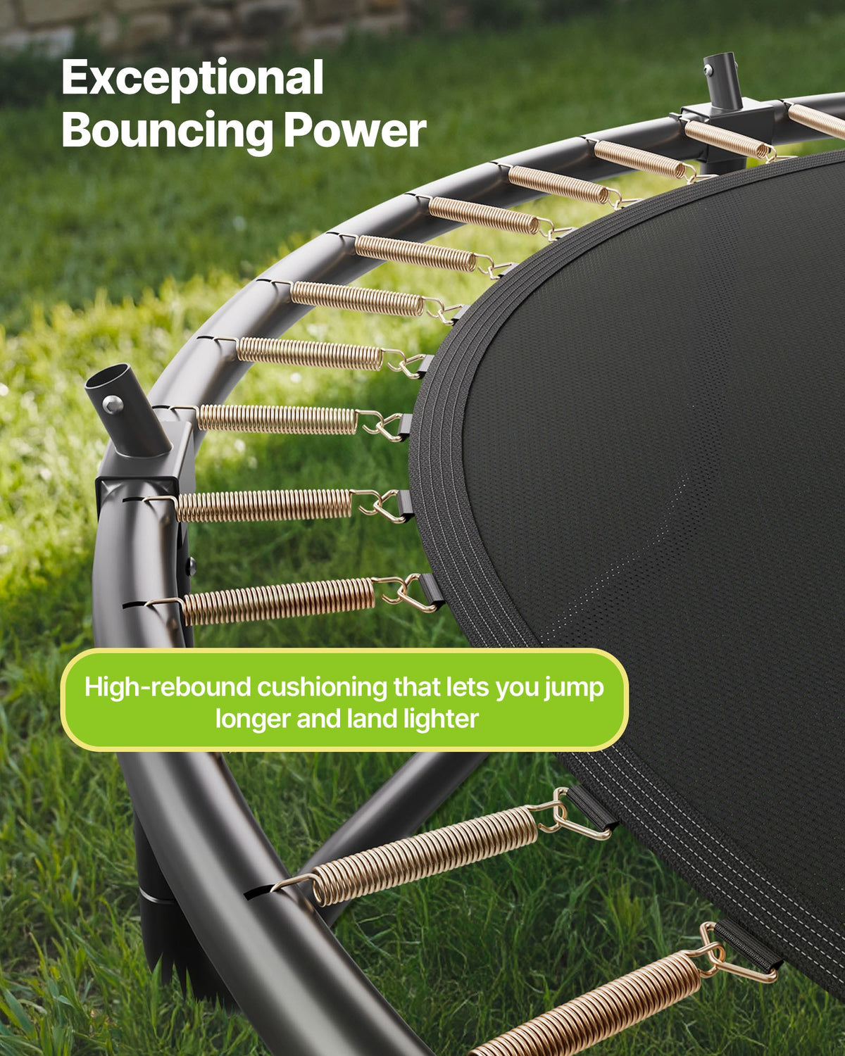 VEVOR Outdoor Trampoline, 16FT Recreational Trampoline, ASTM Approved Trampolines with Enclosure Net & Thickened Pad, Max 475 lbs Weight Capacity, Anti-Rust Backyard Trampolines for Kids & Adults - DLXYXBCWG16YBOKFQ001V0 - view 5