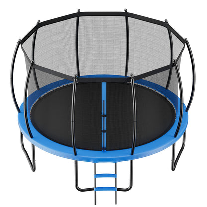 VEVOR Outdoor Trampoline, 16FT Recreational Trampoline, ASTM Approved Trampolines with Enclosure Net & Thickened Pad, Max 475 lbs Weight Capacity, Anti-Rust Backyard Trampolines for Kids & Adults - DLXYXBCWG16YBOKFQ001V0 - view 10