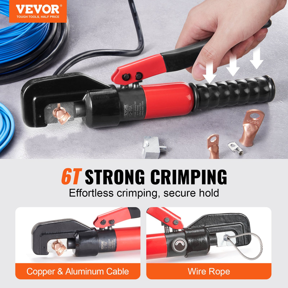VEVOR Hand Swager Crimper - Select Your Configuration - DLYJQTLDLAWG16PK0V0 - view 2