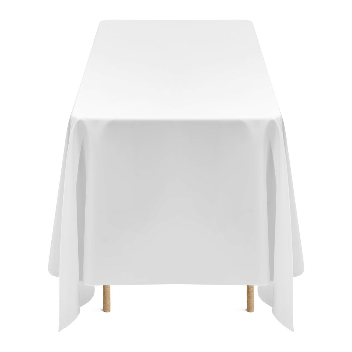 VEVOR White Tablecloths for Rectangle Tables, 10 Pack, 70 x 120 Inches, Reusable and Machine Washable Table Clothes