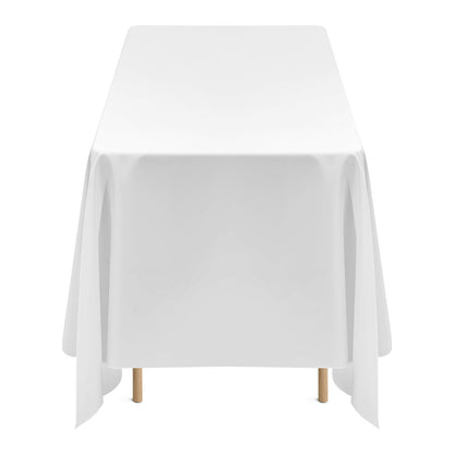VEVOR White Tablecloths for Rectangle Tables, 10 Pack, 70 x 120 Inches, Reusable and Machine Washable Table Clothes