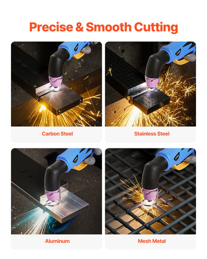 VEVOR Plasma Cutter, 50A Non-Touch Pilot Arc Plasma Cutting Machine, 110V/220V Dual Voltage Digital Display IGBT Inverter - with 2T/4T Function & Adjustable PA/PT Time for Home Repairs, Workshops - DLZQGJFJCS50EJNBQ001V1 - view 4