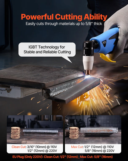 VEVOR Plasma Cutter, 50A Plasma Cutting Machine, 110V/220V Dual Voltage Digital Display IGBT Inverter - with 2T/4T Function & Adjustable PA/PT Time for Home Repairs, Workshops - DLZQGJJCS50AYSV61001V1 - view 3
