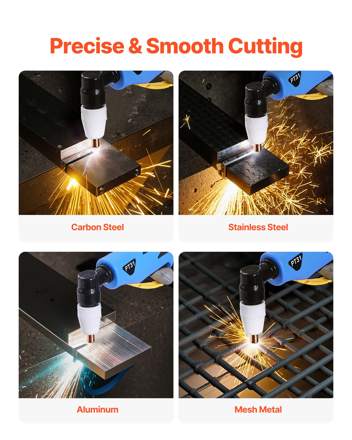 VEVOR Plasma Cutter, 50A Plasma Cutting Machine, 110V/220V Dual Voltage Digital Display IGBT Inverter - with 2T/4T Function & Adjustable PA/PT Time for Home Repairs, Workshops - DLZQGJJCS50AYSV61001V1 - view 4