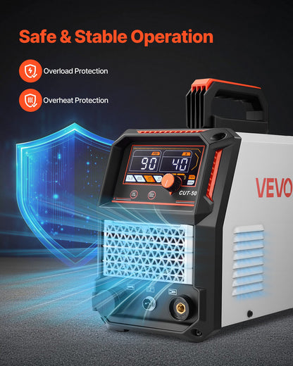 VEVOR Plasma Cutter, 50A Plasma Cutting Machine, 110V/220V Dual Voltage Digital Display IGBT Inverter - with 2T/4T Function & Adjustable PA/PT Time for Home Repairs, Workshops - DLZQGJJCS50AYSV61001V1 - view 7