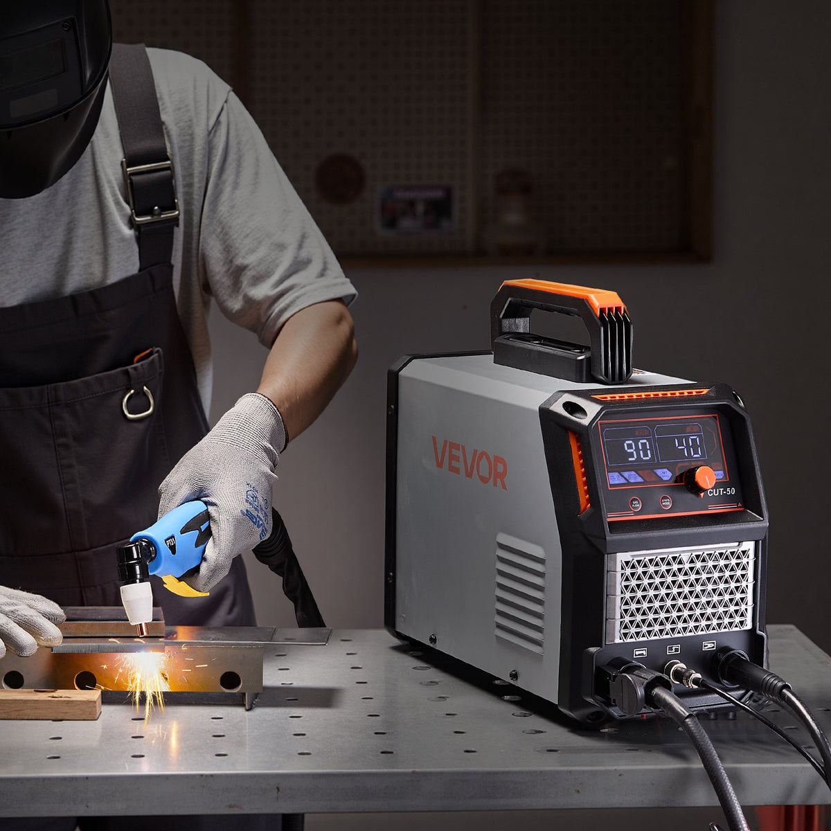 VEVOR Plasma Cutter, 50A Plasma Cutting Machine, 110V/220V Dual Voltage Digital Display IGBT Inverter - with 2T/4T Function & Adjustable PA/PT Time for Home Repairs, Workshops - DLZQGJJCS50AYSV61001V1 - view 9