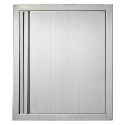 VEVOR BBQ Access Door, 18W x 21H Inch Single Outdoor Kitchen Door, Stainless Steel Flush Mount Door, Wall Vertical Door with Recessed Handle, for BBQ Island, Grilling Station, Outside Cabinet - DMABSCJM18X25F9BVV0 - view 2