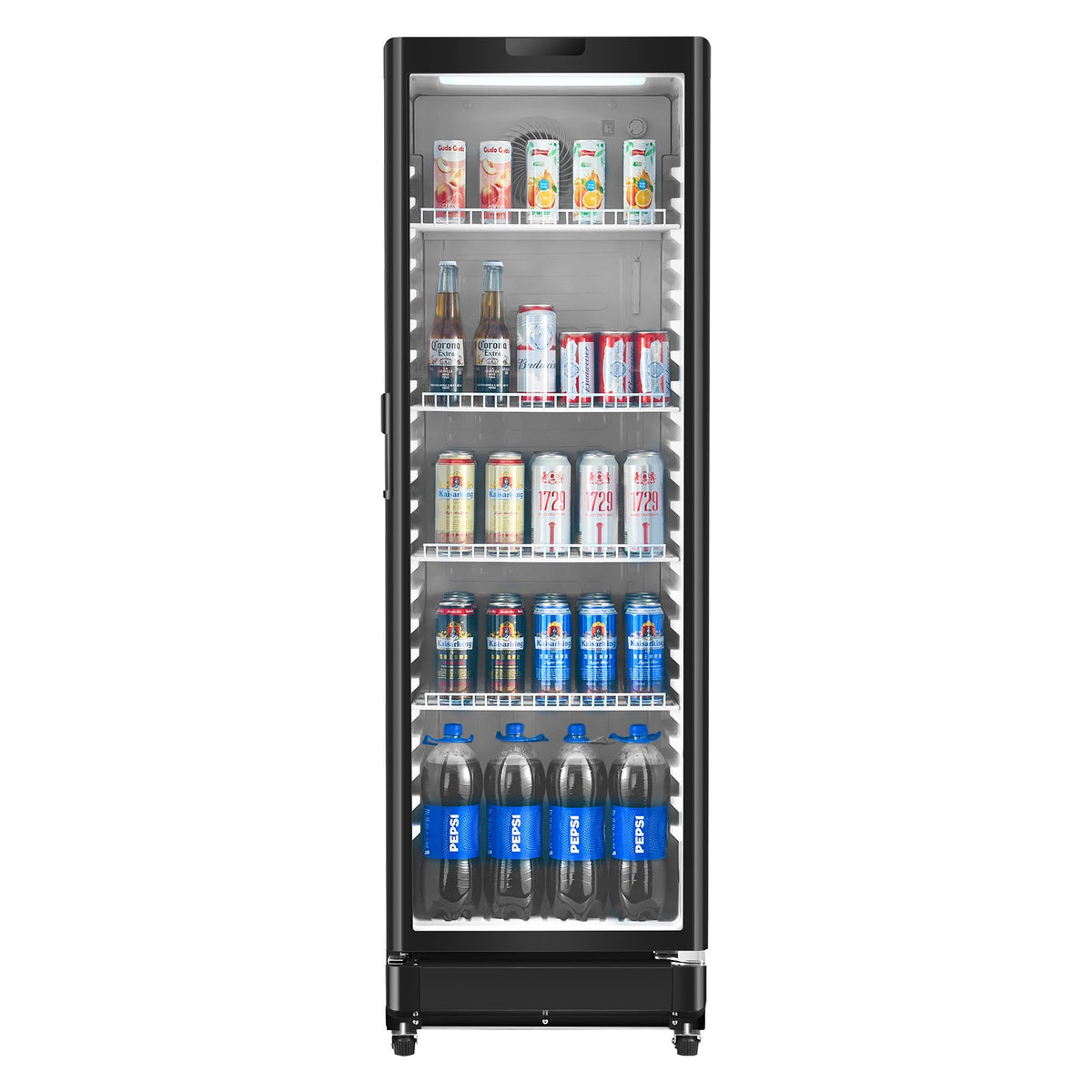 VEVOR Commercial Merchandiser Refrigerator, 8.1 CU.FT Glass Door Display Refrigerator Upright Fridge, Beverage Refrigerator Cooler Merchandiser with 4 Adjustable Shelves and Soft LED Light, Black - DMBLMBXBDDX8BWK5VV1 - view 10