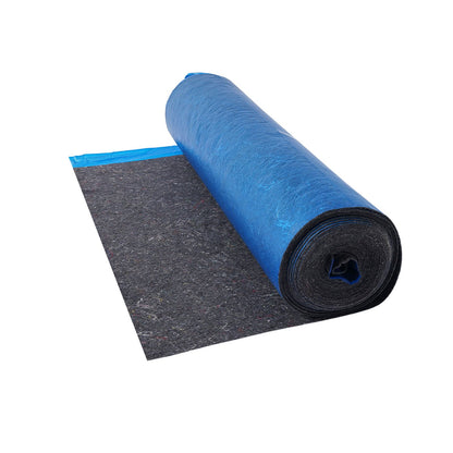VEVOR Floor Underlayment 200 sq. ft/Roll, 3 mm Thick Laminate Flooring Padding with Attached Vapor Barrier, Heavy Duty Fiber + PE Film, Soundproofing & Noise Reduction, Ideal for Laminate Wood Floors - DMCDLM30MMHS1KUN7001V0 - view 1