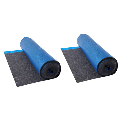 VEVOR Floor Underlayment 400 sq. ft, 3mm Laminate Flooring Padding with Attached Vapor Barrier, Heavy Duty Fiber+PE Film, Soundproofing & Noise Reduction for Vinyl & Wood(2 Rolls x 200 sq. ft) - DMCDLM30MMHSWPGEH001V0 - view 1