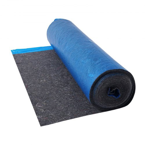 VEVOR Floor Underlayment 100 sq. ft/Roll, 3 mm Thick Laminate Flooring Padding with Attached Vapor Barrier, Heavy Duty Fiber + PE Film, Soundproofing & Noise Reduction, Ideal for Vinyl Wood - DMCDLM30MMHSY9Q12001V0 - view 2