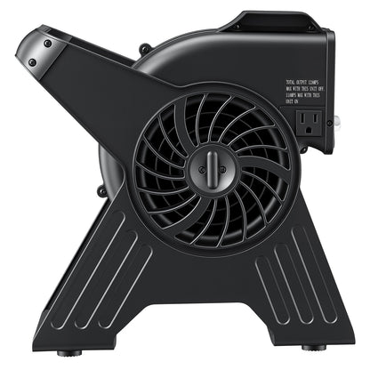 VEVOR Blower Fan, 13 in Portable Utility Floor Fan, 300 CFM, 3 Speeds, Multi-Angle Airflow, Lightweight Portable High Velocity Air Mover, for Drying, Dehumidifying, Carpets, Air Circulation, Cooling - DMGFJWLS300CDETAV001V1 - view 10