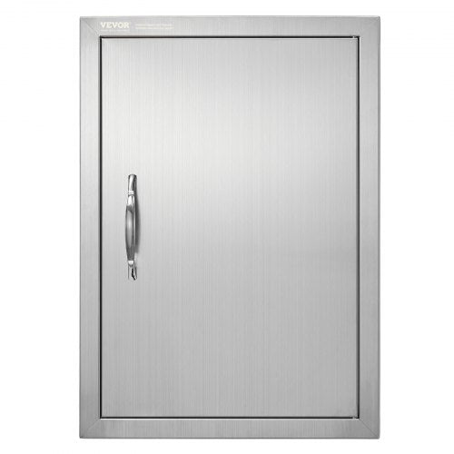 VEVOR BBQ Access Door, 17W x 24H Inch Single Outdoor Kitchen Door, Stainless Steel Flush Mount Door, Wall Vertical Door with Handle, for BBQ Island, Grilling Station, Outside Cabinet - DMMBSCJMYS174RNRPV0 - view 2
