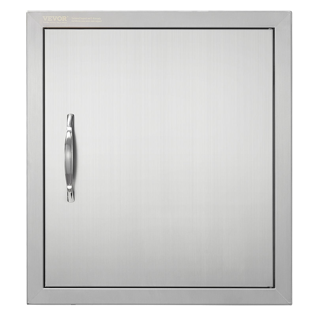 VEVOR BBQ Access Door, 18W x 20H Inch Single Outdoor Kitchen Door, Stainless Steel Flush Mount Door, Wall Vertical Door with Handle and Hook, for BBQ Island, Grilling Station, Outside Cabinet - DMMBSCJMYS18Q96CIV0 - view 1