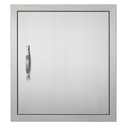 VEVOR BBQ Access Door, 18W x 20H Inch Single Outdoor Kitchen Door, Stainless Steel Flush Mount Door, Wall Vertical Door with Handle and Hook, for BBQ Island, Grilling Station, Outside Cabinet - DMMBSCJMYS18Q96CIV0 - view 2
