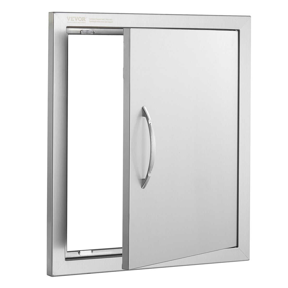 VEVOR BBQ Access Door, 18W x 20H Inch Single Outdoor Kitchen Door, Stainless Steel Flush Mount Door, Wall Vertical Door with Handle and Hook, for BBQ Island, Grilling Station, Outside Cabinet - DMMBSCJMYS18Q96CIV0 - view 10