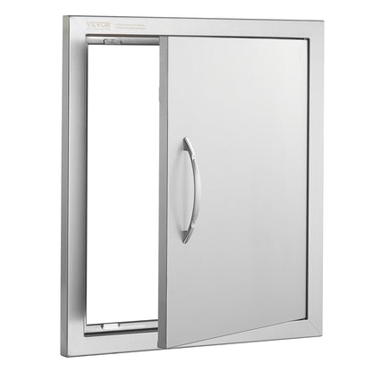 VEVOR BBQ Access Door, 18W x 20H Inch Single Outdoor Kitchen Door, Stainless Steel Flush Mount Door, Wall Vertical Door with Handle and Hook, for BBQ Island, Grilling Station, Outside Cabinet - DMMBSCJMYS18Q96CIV0 - view 10