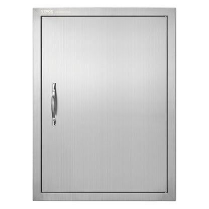 VEVOR BBQ Access Door, 20W x 27H Inch Single Outdoor Kitchen Door, Stainless Steel Flush Mount Door, Wall Vertical Door with Handle, for BBQ Island, Grilling Station, Outside Cabinet - DMMBSCJMYS20IJMLFV0 - view 1
