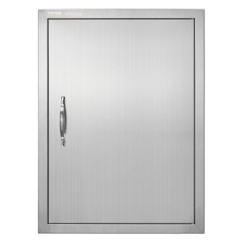 VEVOR BBQ Access Door, 20W x 27H Inch Single Outdoor Kitchen Door, Stainless Steel Flush Mount Door, Wall Vertical Door with Handle, for BBQ Island, Grilling Station, Outside Cabinet - DMMBSCJMYS20IJMLFV0 - view 2