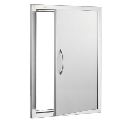 VEVOR BBQ Access Door, 20W x 27H Inch Single Outdoor Kitchen Door, Stainless Steel Flush Mount Door, Wall Vertical Door with Handle, for BBQ Island, Grilling Station, Outside Cabinet - DMMBSCJMYS20IJMLFV0 - view 10